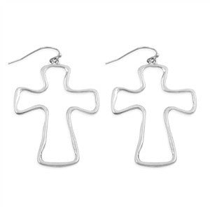 Metal Cross Earrings