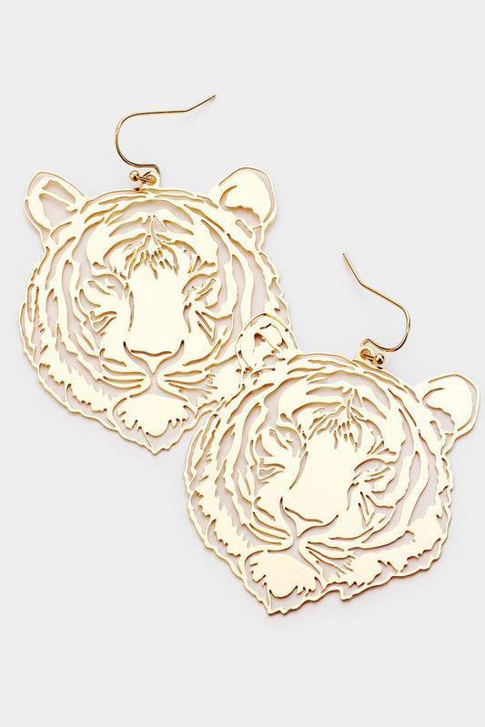 Tiger Cut Out Earrings