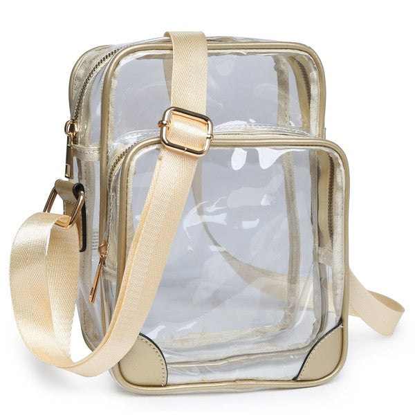 Clear Stacked Crossbody Bag