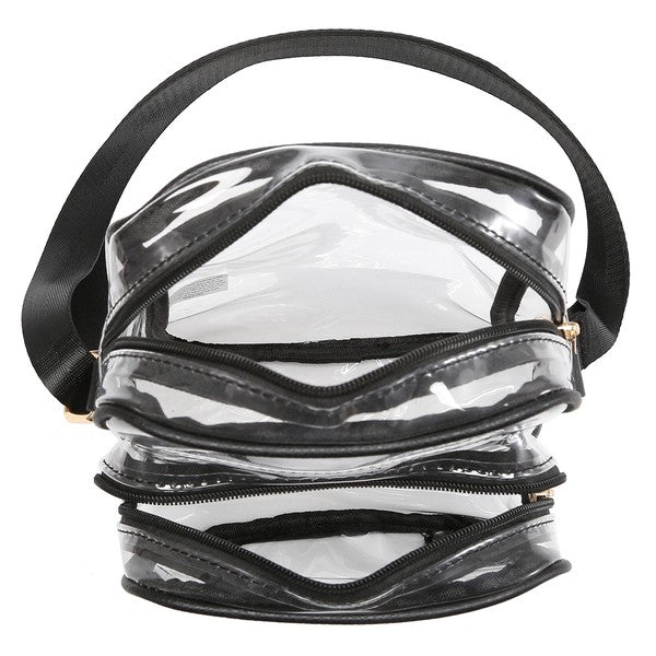 Clear Stacked Crossbody Bag
