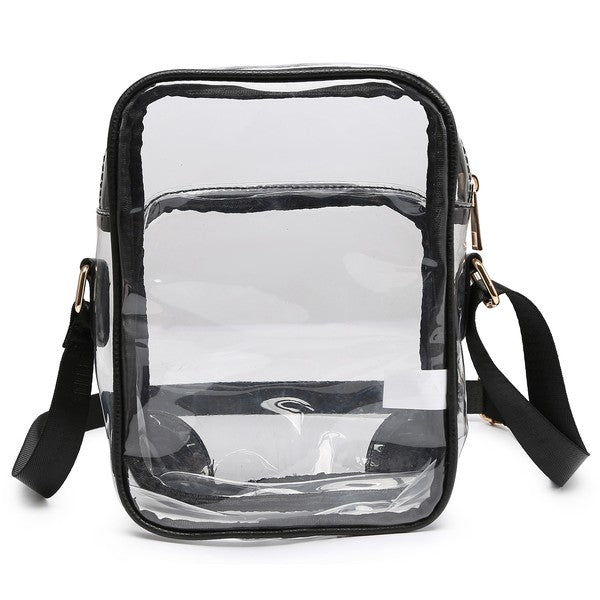 Clear Stacked Crossbody Bag