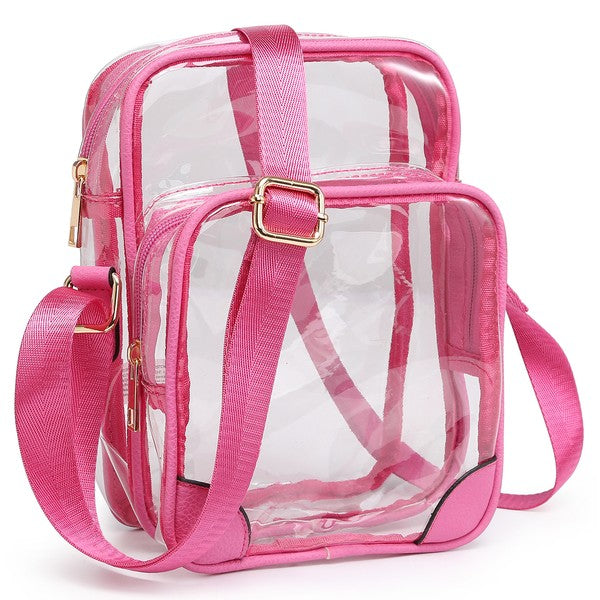 Clear Stacked Crossbody Bag