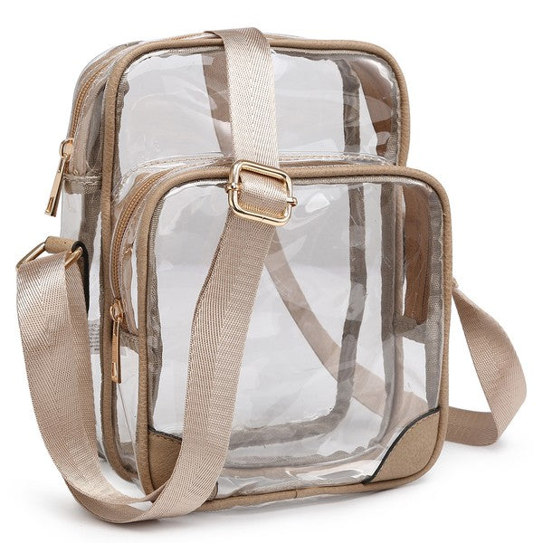 Clear Stacked Crossbody Bag