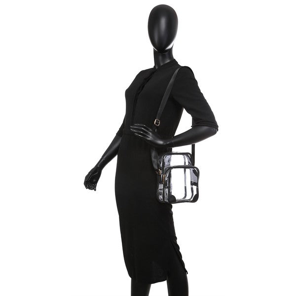 Clear Stacked Crossbody Bag