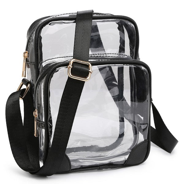 Clear Stacked Crossbody Bag