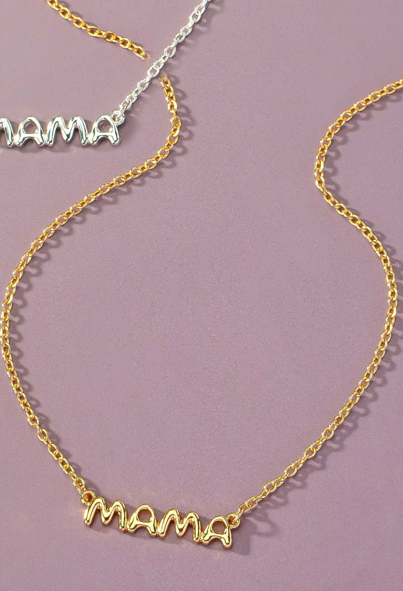 Balloon Letter Mama Necklace