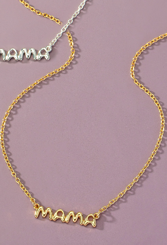 Balloon Letter Mama Necklace