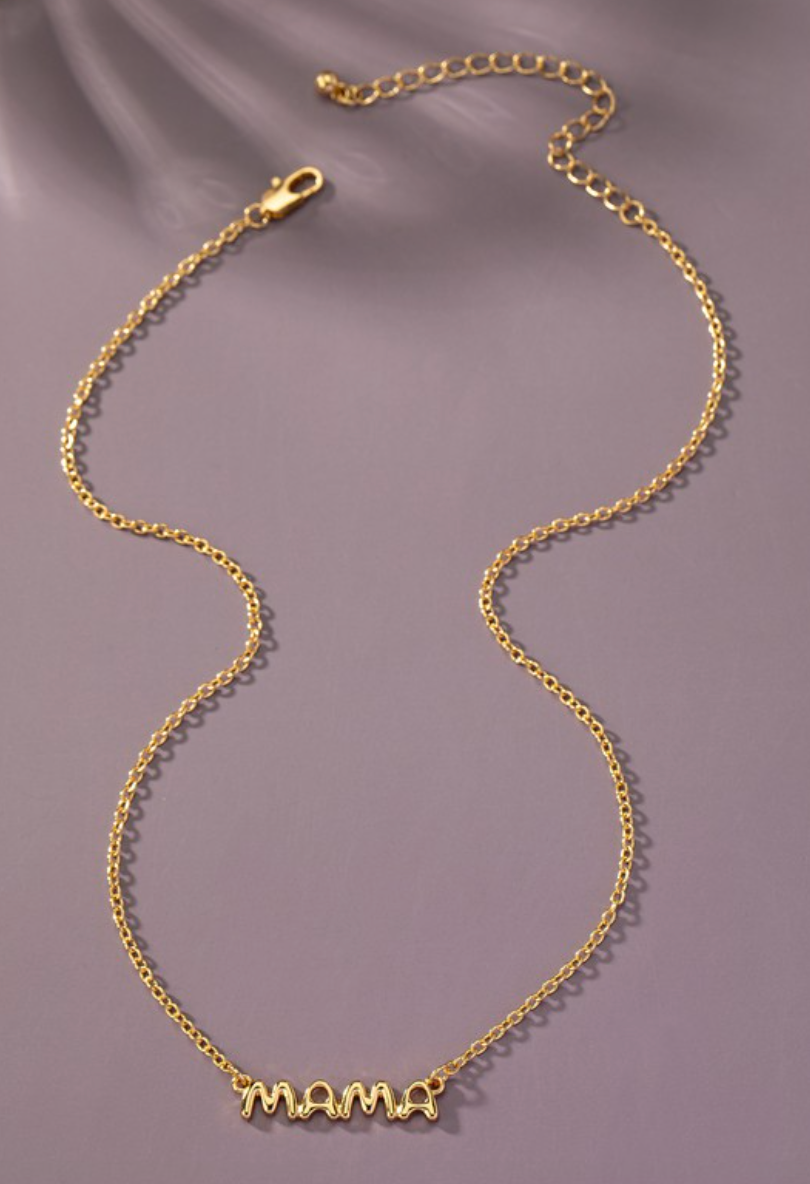 Balloon Letter Mama Necklace