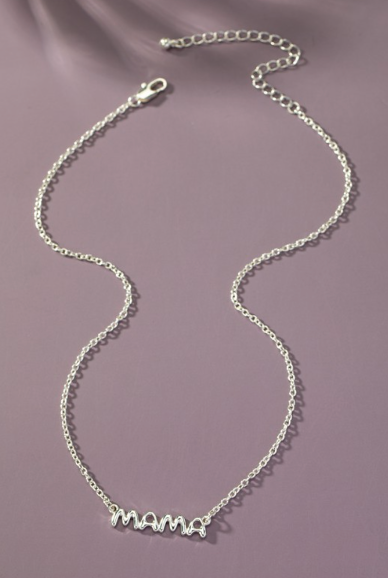 Balloon Letter Mama Necklace