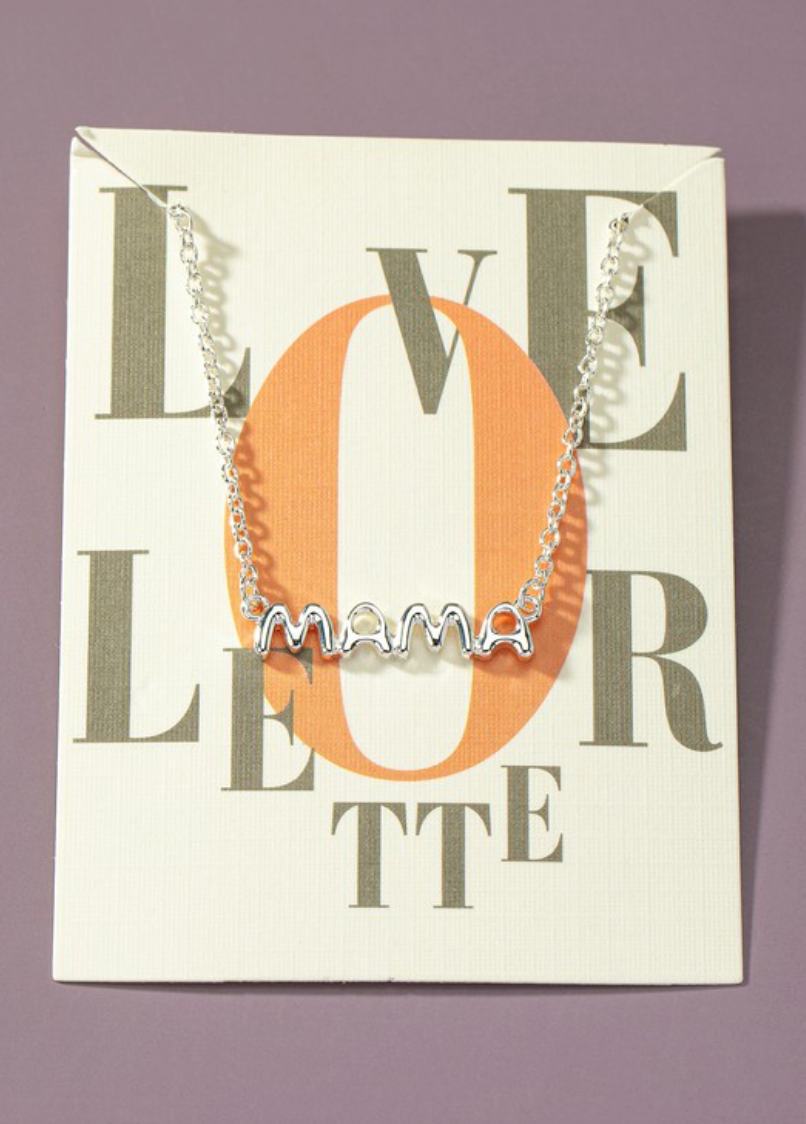Balloon Letter Mama Necklace