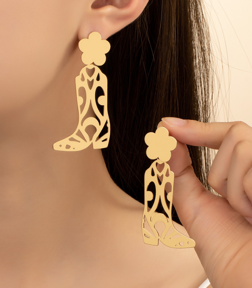 Shea Cowboy Boot Drop Earrings